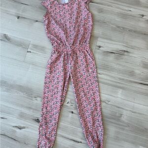 Girls Albion Fit Pink Floral Jumpsuit